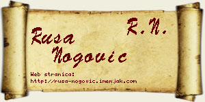 Rusa Nogović vizit kartica